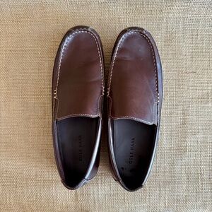 Cole Haan Men’s Venetian Brown Leather Loafers with Rubber Sole 10.5